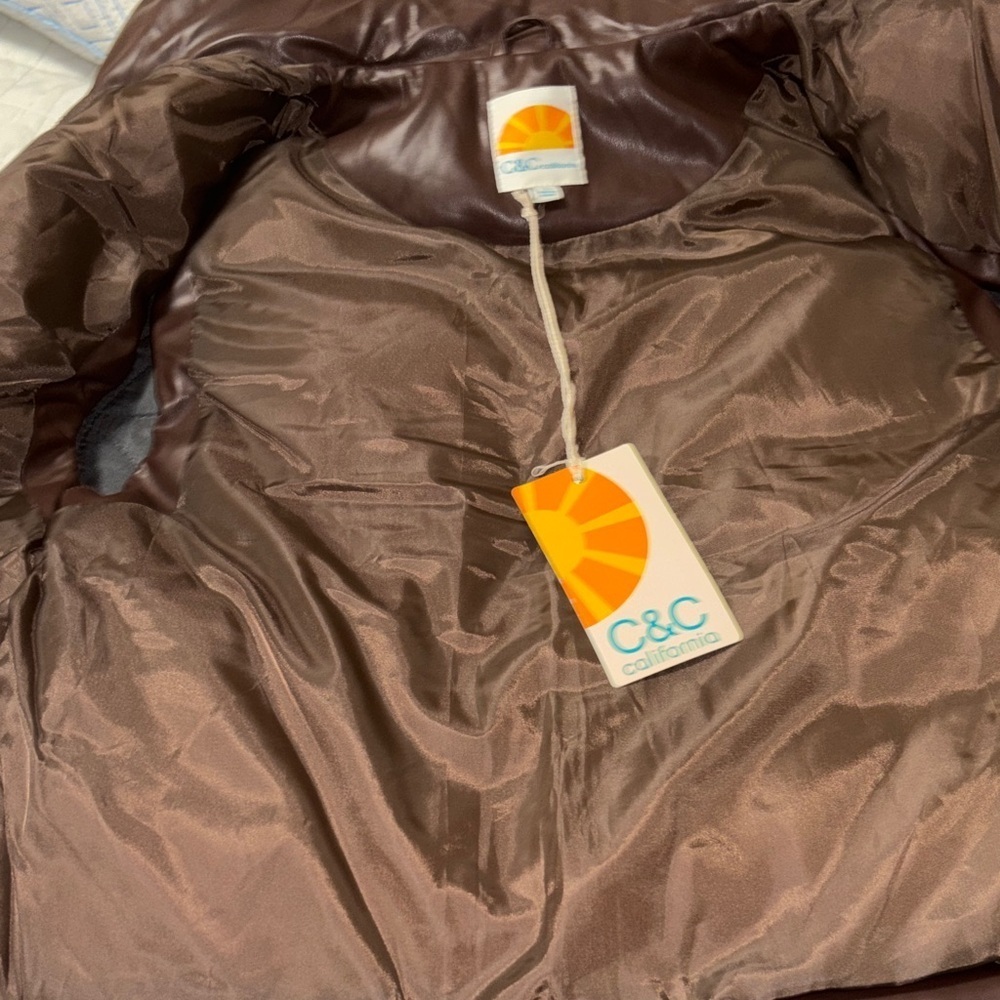 C&C California Dark Brown Puffer Vest - Picture 5 of 5
